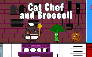 Imaginea Cat Chef și Broccoli